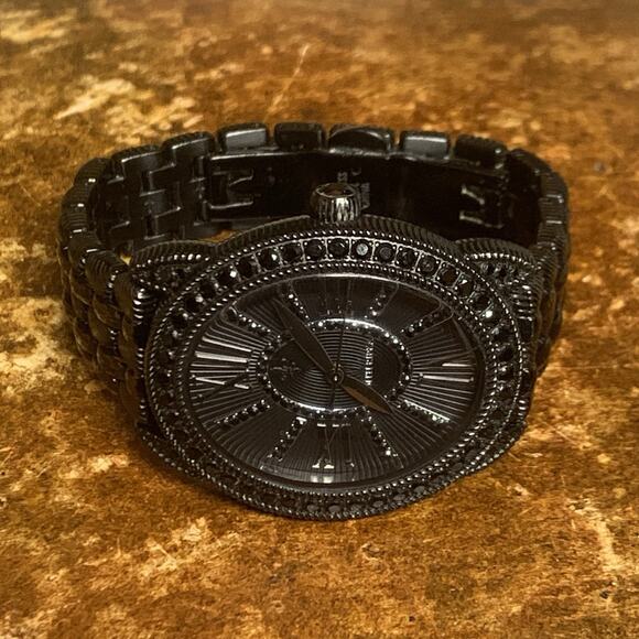 Judith Ripka Madison Watch Black Stainless Steel and Black Spinel - Picture 4 of 11